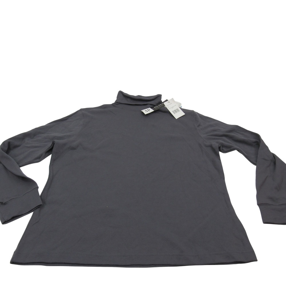 ALL POINTS BY REFERENCE POINT Women Gray Long Sleeve Turtleneck Top Size‎ L